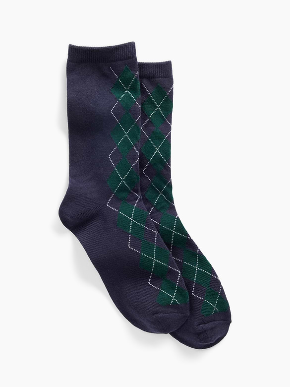 Argyle Crew Socks