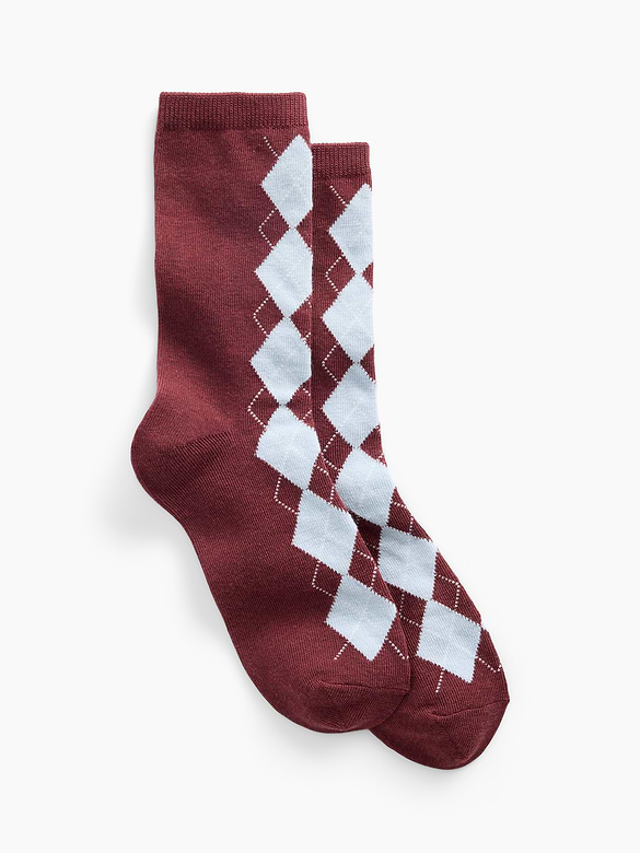 Argyle Crew Socks