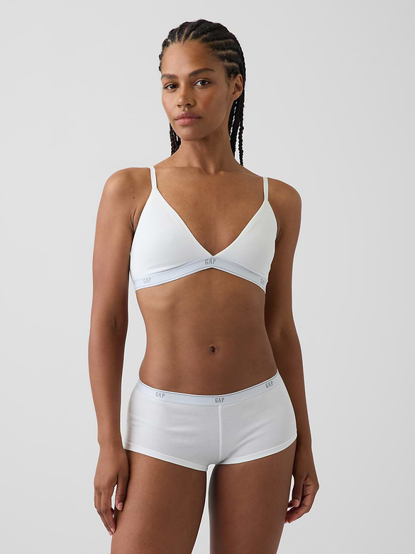 SoftMade Organic Stretch Cotton Logo Triangle Bra
