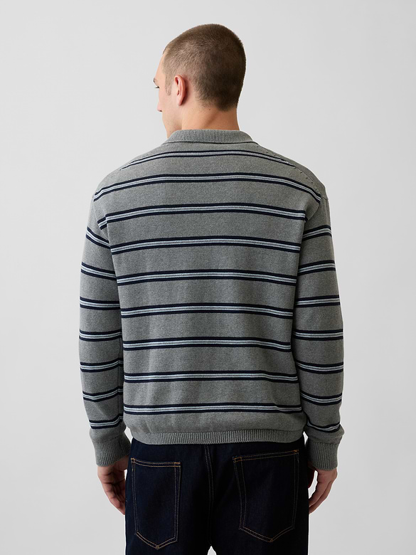 Relaxed Polo Sweater