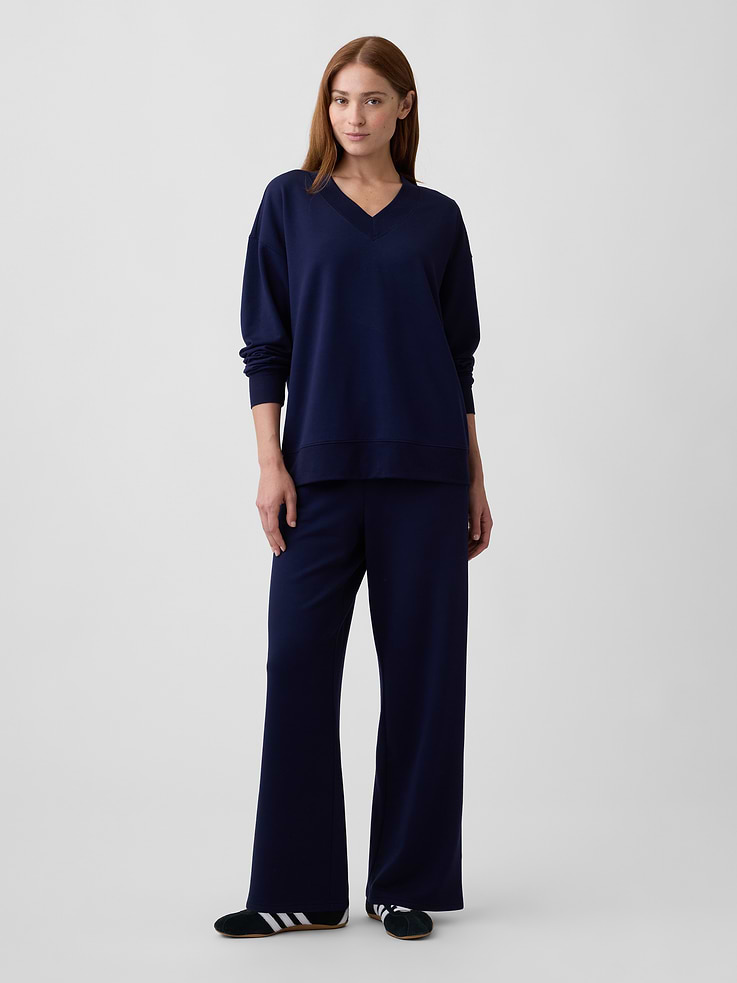 Image number 1 showing, CloudLight Relaxed Wide-Leg Sweatpants