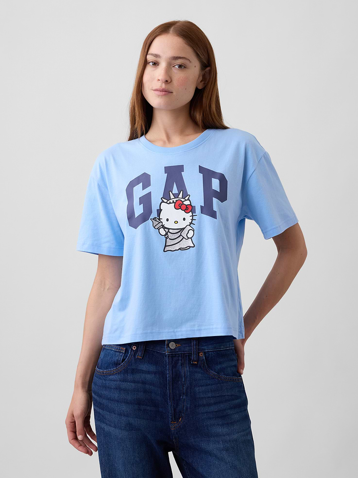 Image number 1 showing, Hello Kitty Relaxed Logo T-Shirt