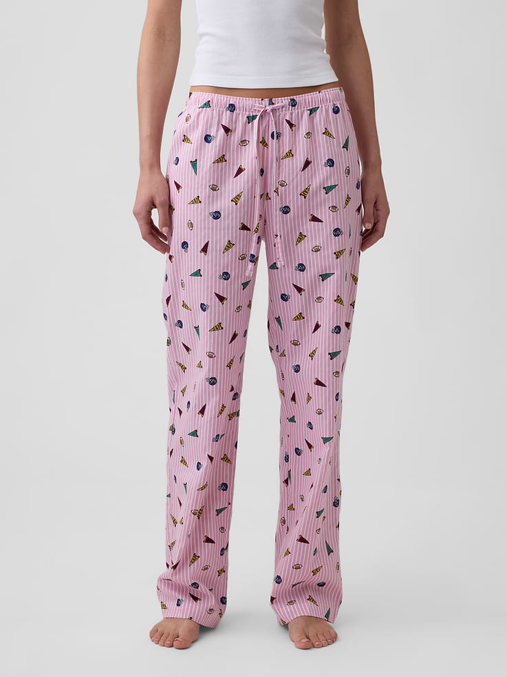 Image 3 of 4, Poplin PJ Pants