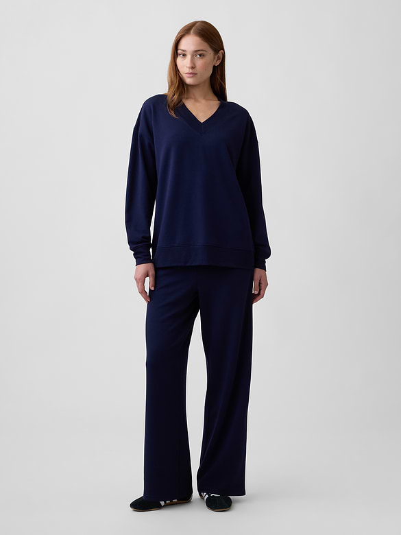CloudLight Oversized V-Neck Sweatshirt