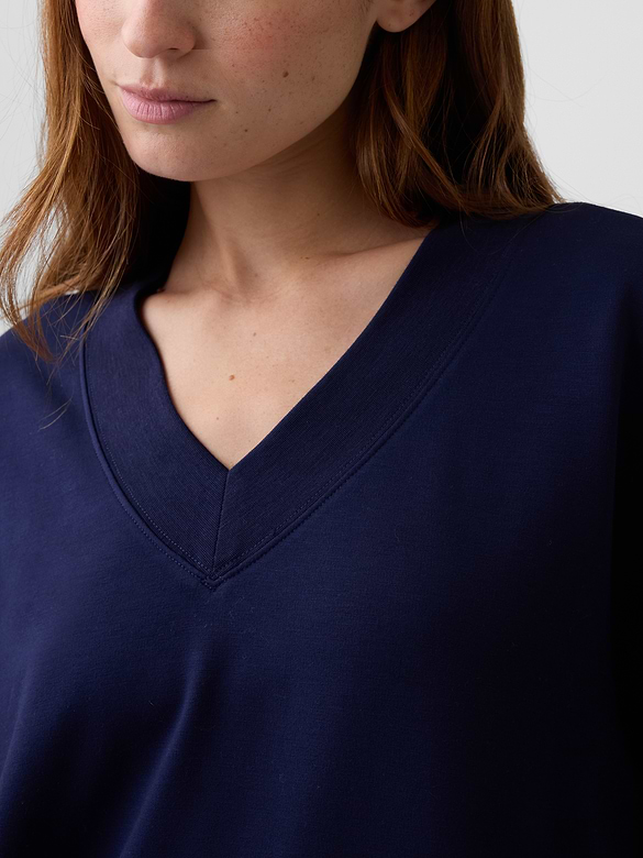 CloudLight Oversized V-Neck Sweatshirt