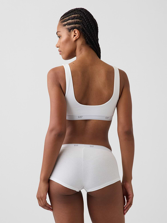 SoftMade Organic Stretch Cotton Gap Logo Bralette