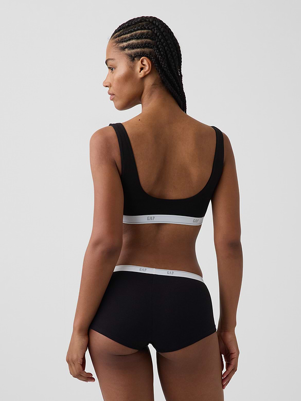 SoftMade Organic Stretch Cotton Gap Logo Bralette