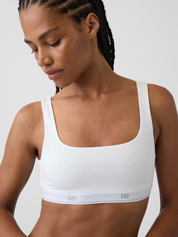 SoftMade Organic Stretch Cotton Gap Logo Bralette