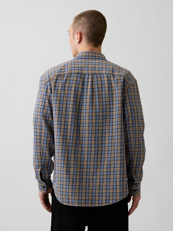 Image number 3 showing, Sunwashed Twill Relaxed Plaid Shirt