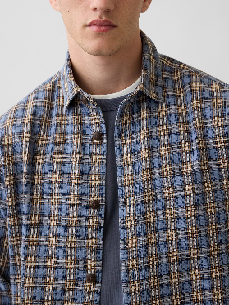 Image number 4 showing, Sunwashed Twill Relaxed Plaid Shirt