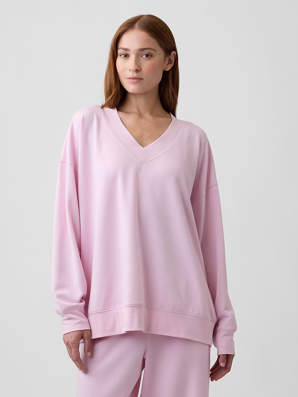 CloudLight Oversized V-Neck Sweatshirt