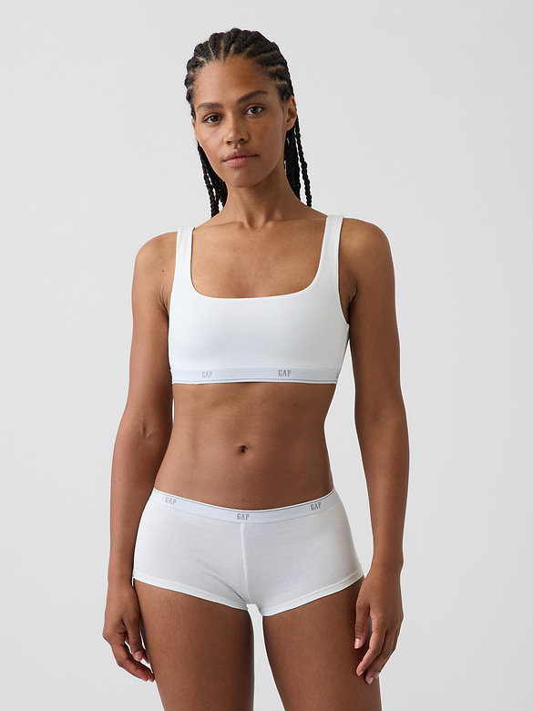 SoftMade Organic Stretch Cotton Gap Logo Bralette