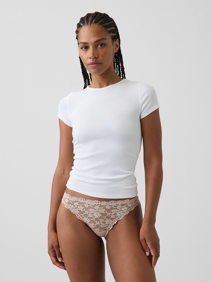 Image number 1 showing, Lace Thong