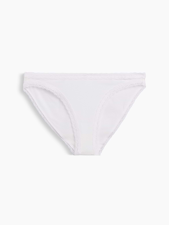 SoftMade Organic Stretch Cotton Lace-Trim Bikini