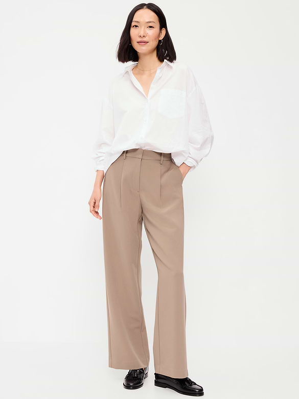 Extra High-Waisted Taylor Wide-Leg Trouser Pants