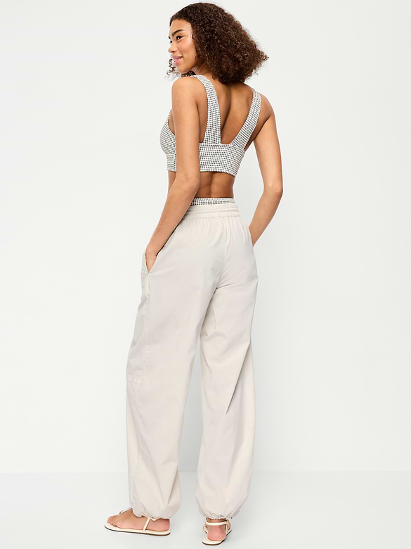 Lightweight Pull-On Poplin Balloon Pants
