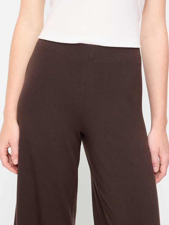 Legging jambe large tendance à taille haute