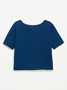 Image 2 of 2, College Off-Shoulder Graphic T-Shirt for Girls