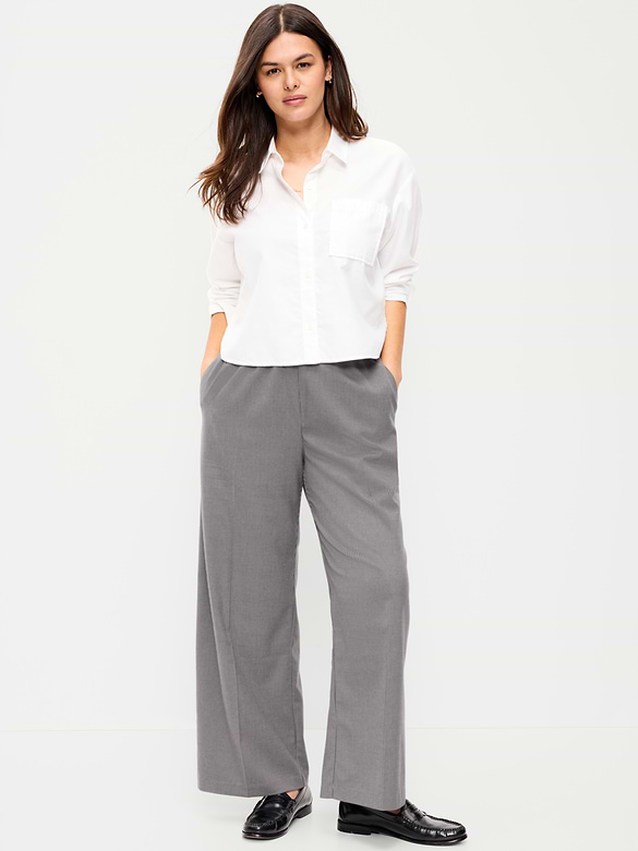 High-Waisted Wide-Leg Trouser