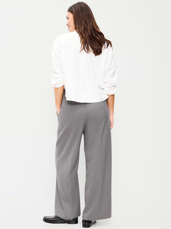 High-Waisted Wide-Leg Trouser
