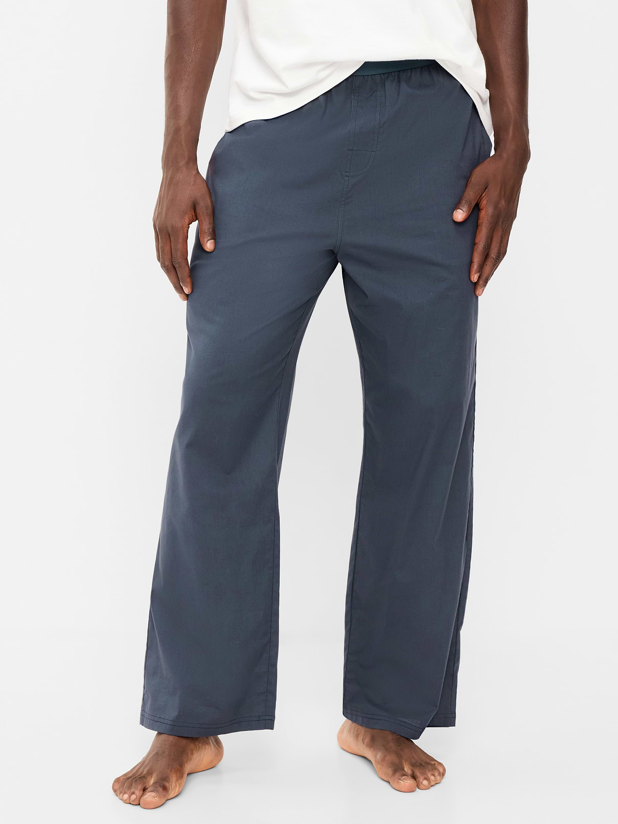 Image number 1 showing, Elastic-Waist Poplin Pajama Pant