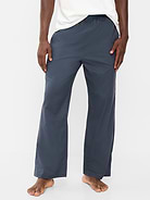 Image number 1 showing, Elastic-Waist Poplin Pajama Pant
