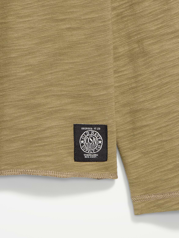 Long-Sleeve Slub Knit T-Shirt