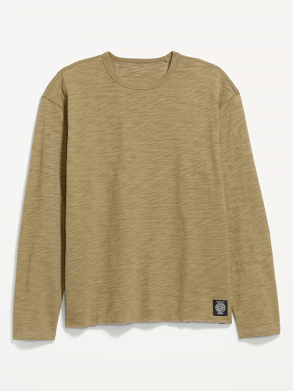 Long-Sleeve Slub Knit T-Shirt