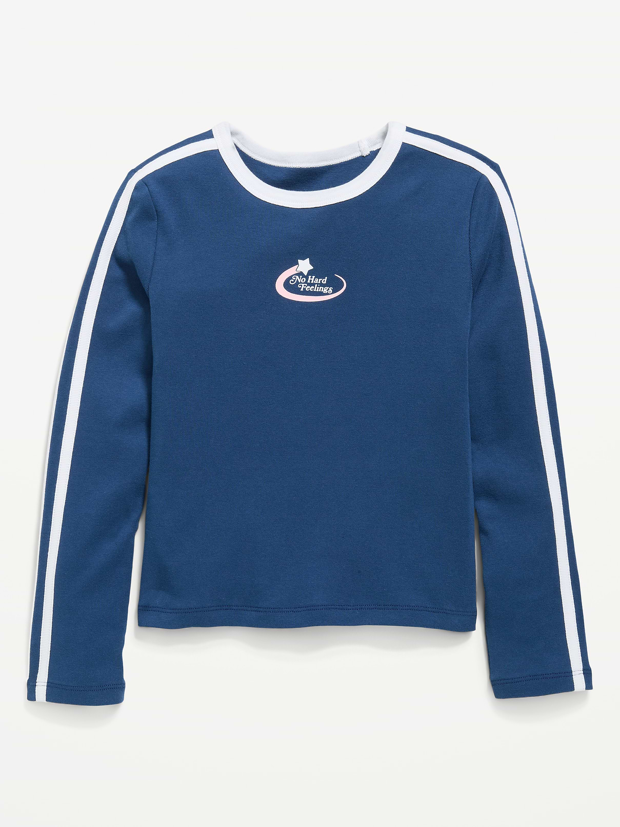 Image number 1 showing, Fitted Long-Sleeve Graphic T-Shirt for Girls
