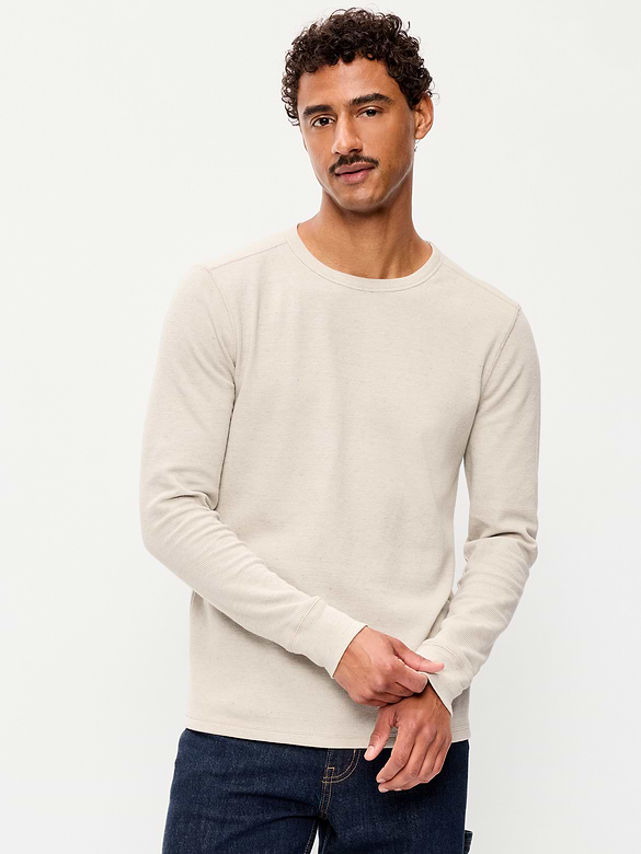 Crew-Neck Waffle T-Shirt