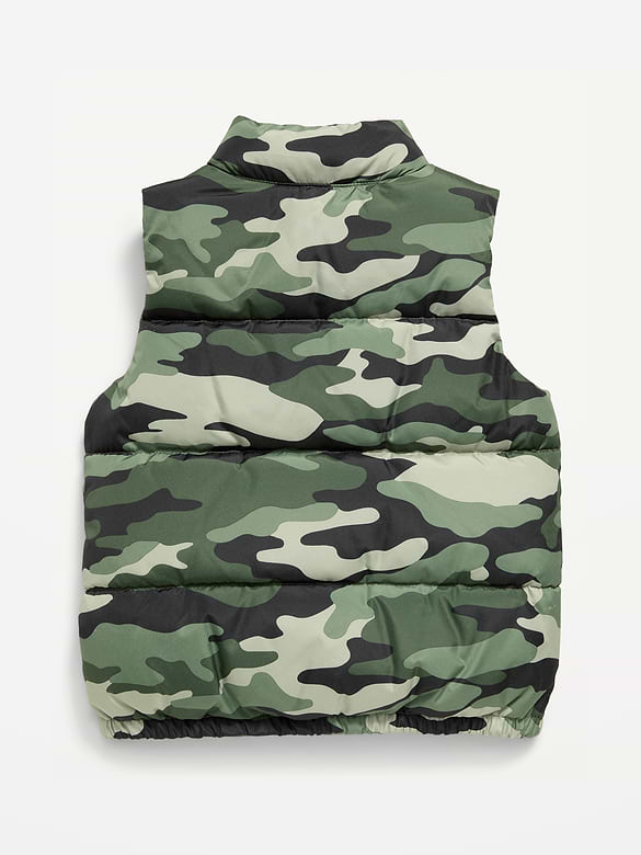 Water-Resistant Puffer Vest for Toddler Boys