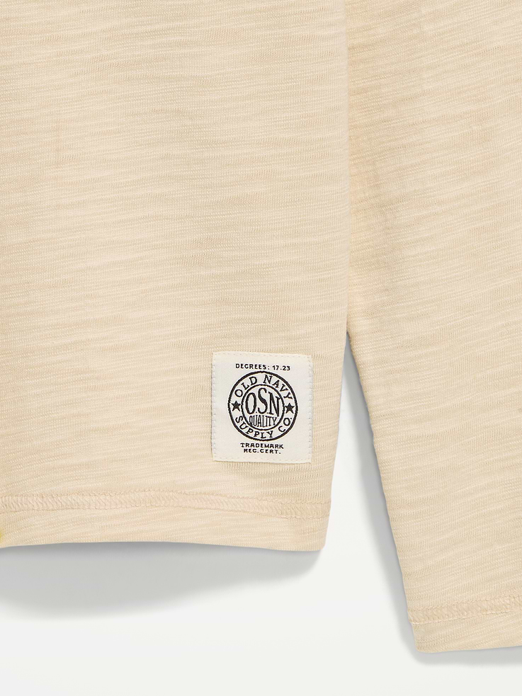 Image number 4 showing, Long-Sleeve Slub-Knit Henley T-Shirt