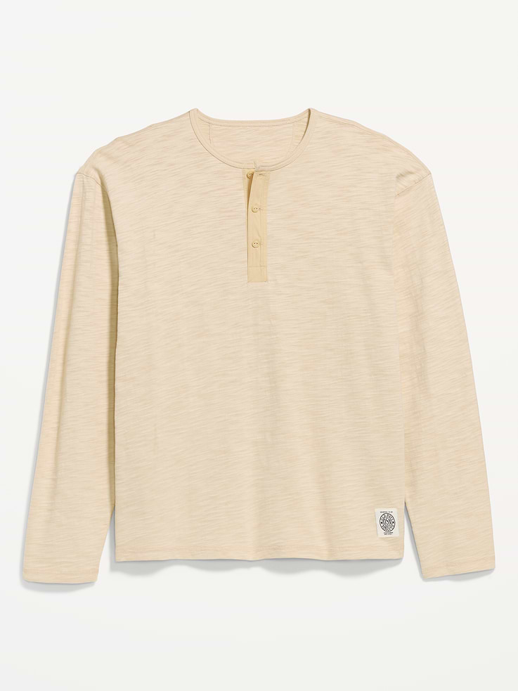 Image number 3 showing, Long-Sleeve Slub-Knit Henley T-Shirt