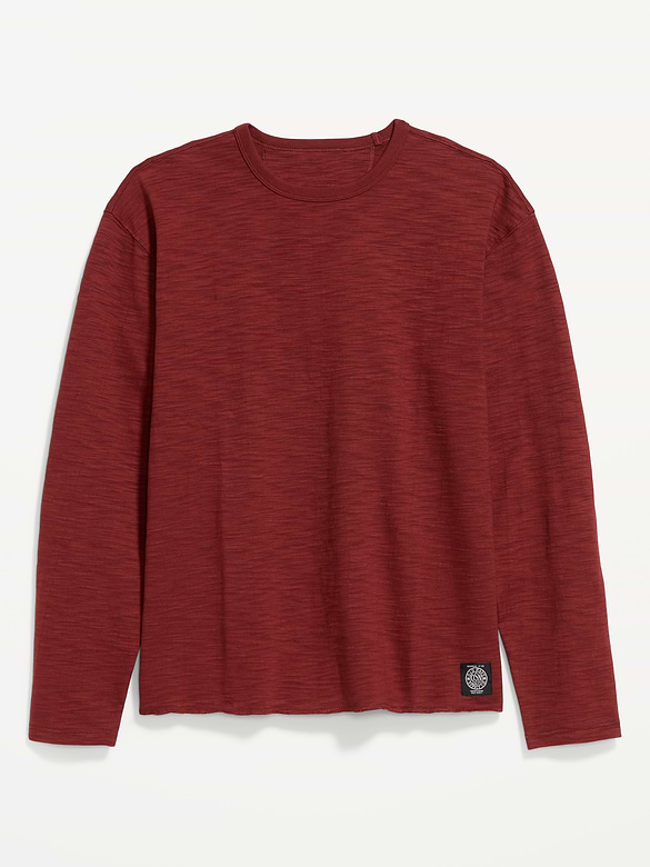 Long-Sleeve Slub Knit T-Shirt