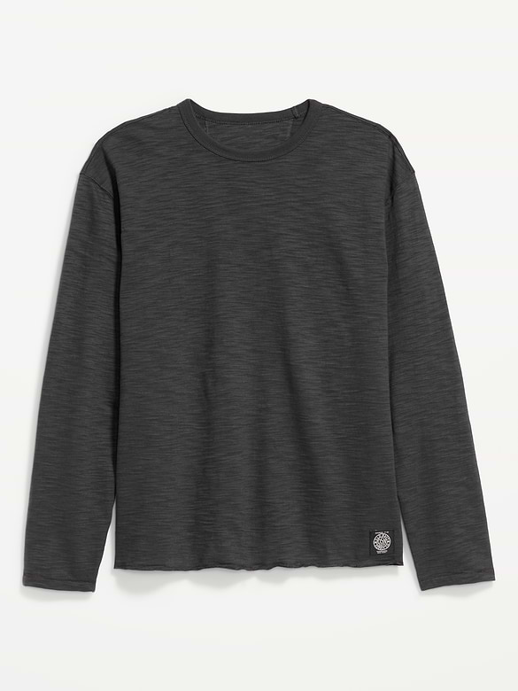 Long-Sleeve Slub Knit T-Shirt