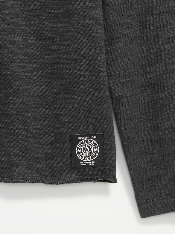 Long-Sleeve Slub Knit T-Shirt