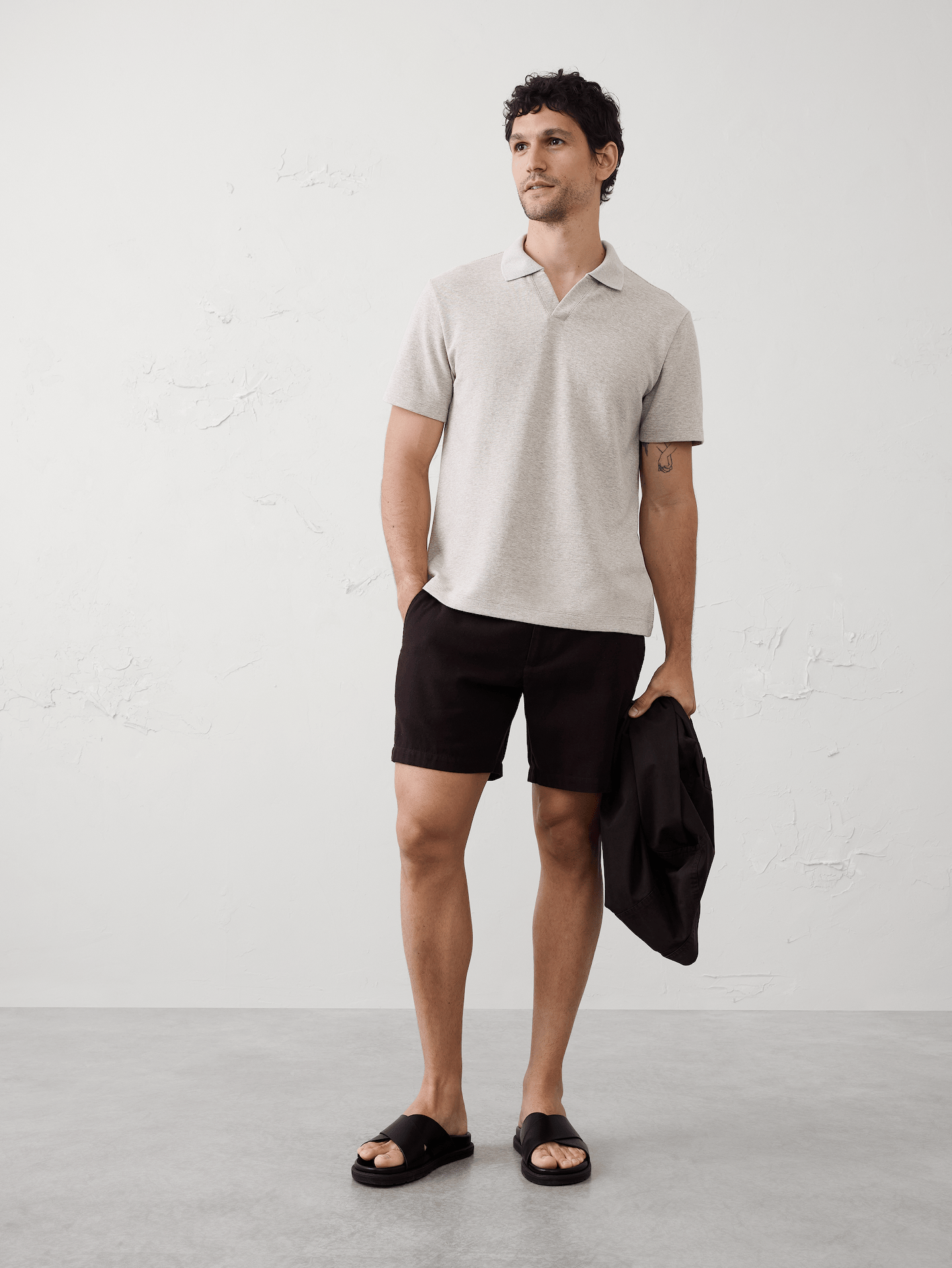 Image number 1 showing, Standard-Fit Johnny-Collar Polo