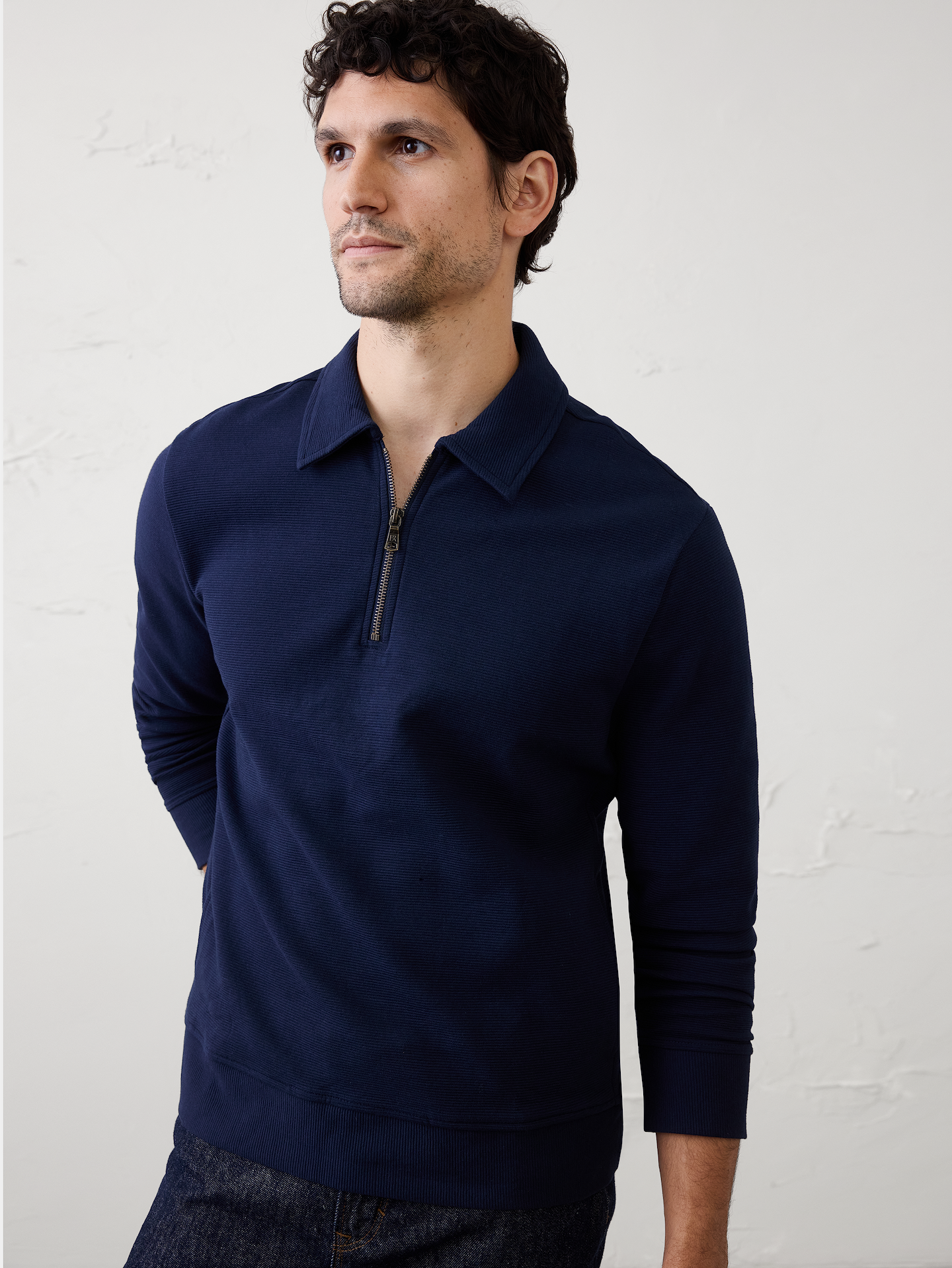 Image number 1 showing, Ottoman Quarter-Zip Pullover Polo