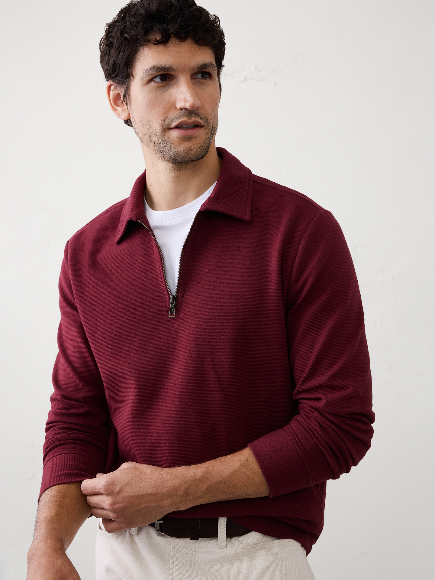 Image number 1 showing, Ottoman Quarter-Zip Pullover Polo