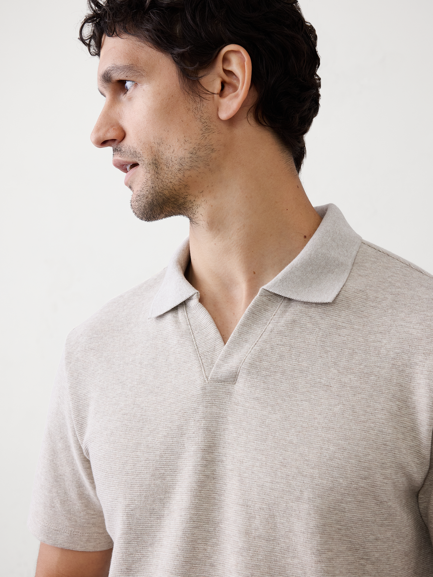 Image number 3 showing, Standard-Fit Johnny-Collar Polo