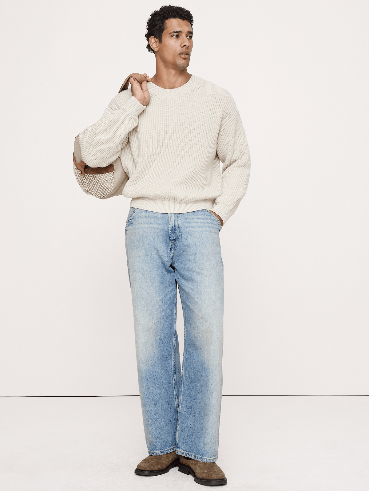 Ribbed Cotton Crew-Neck Sweater