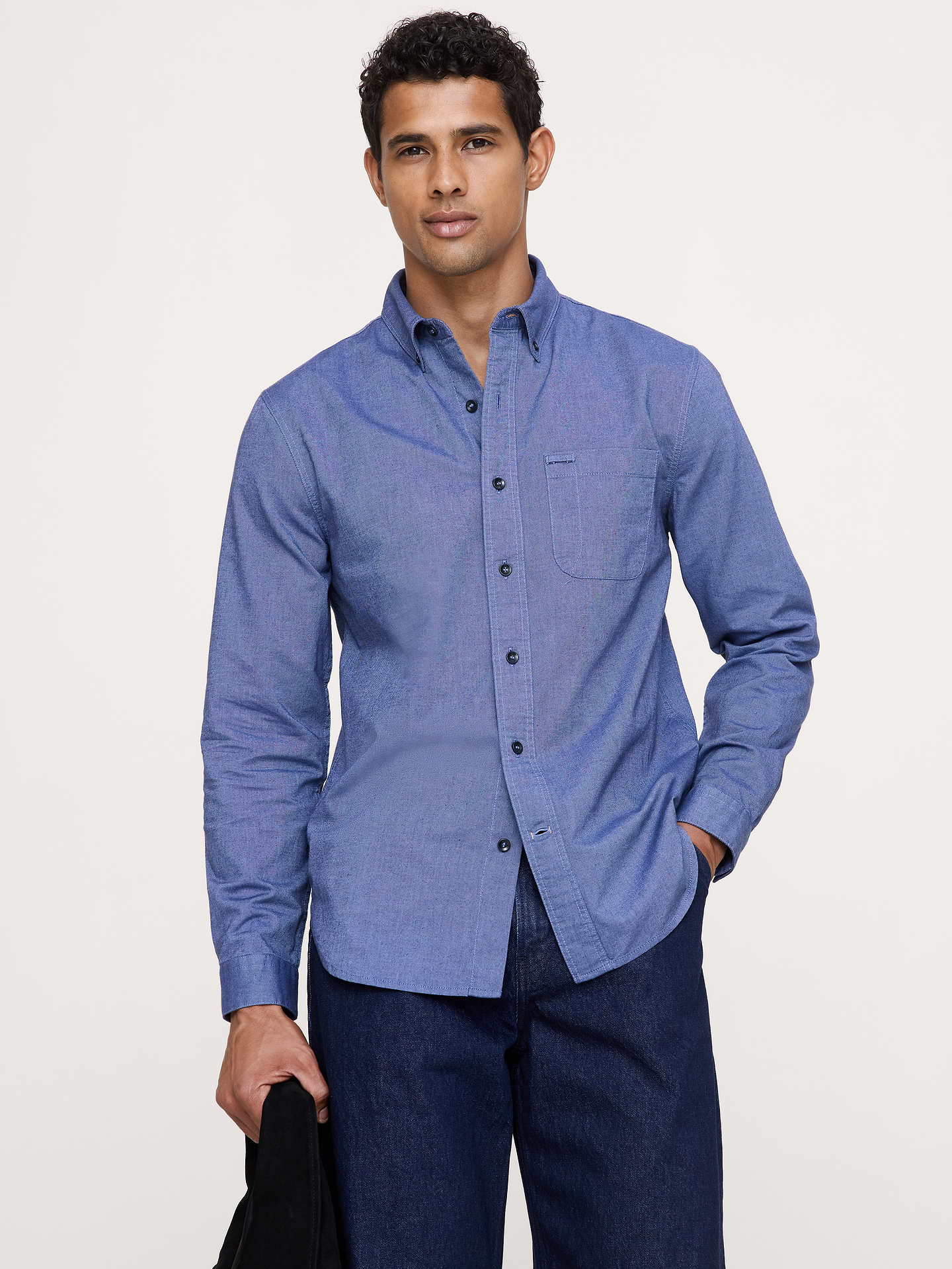 Image number 1 showing, Standard-Fit Cotton Oxford Shirt