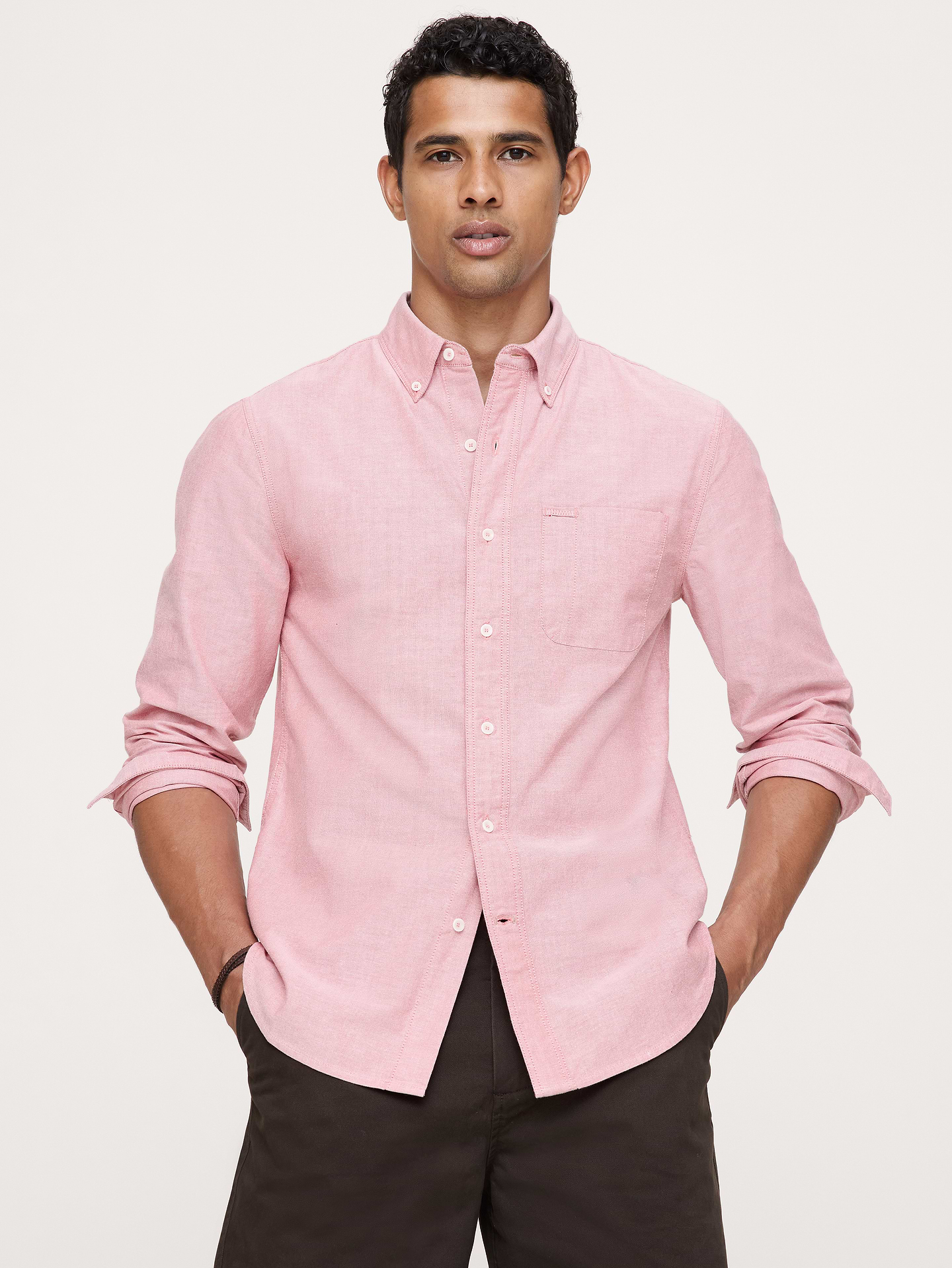Image number 1 showing, Standard-Fit Cotton Oxford Shirt