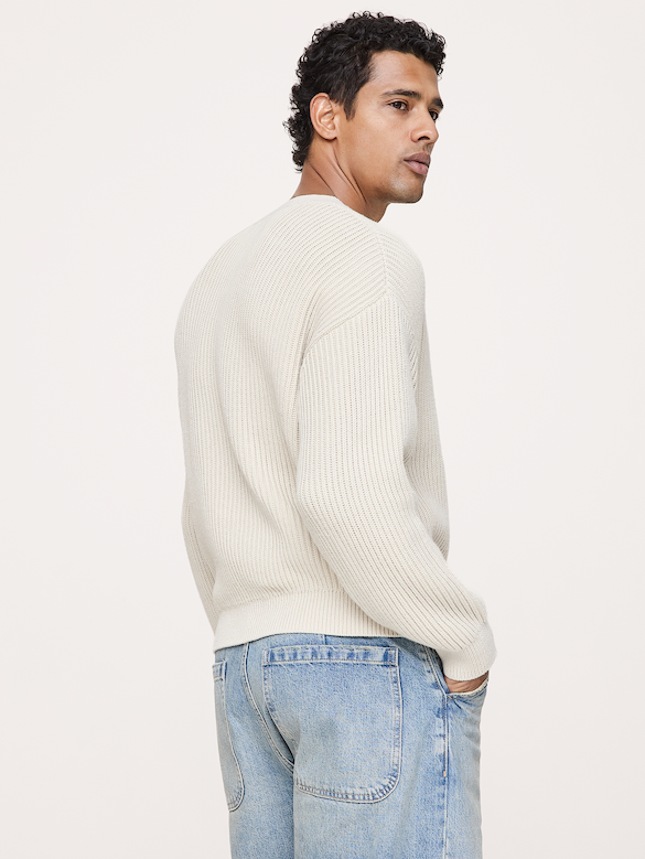 Ribbed Cotton Crew-Neck Sweater