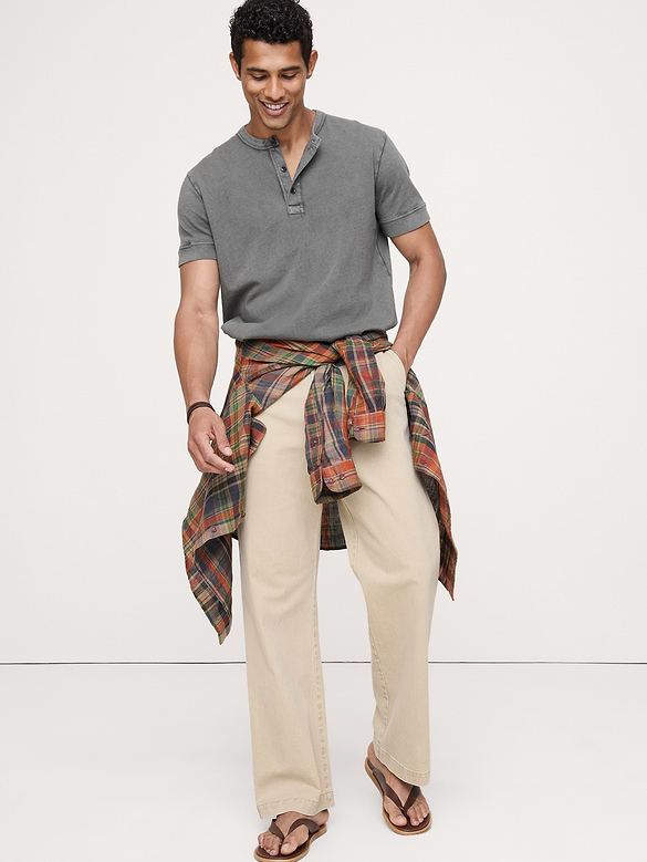 Heritage Cotton Slub Henley T-Shirt