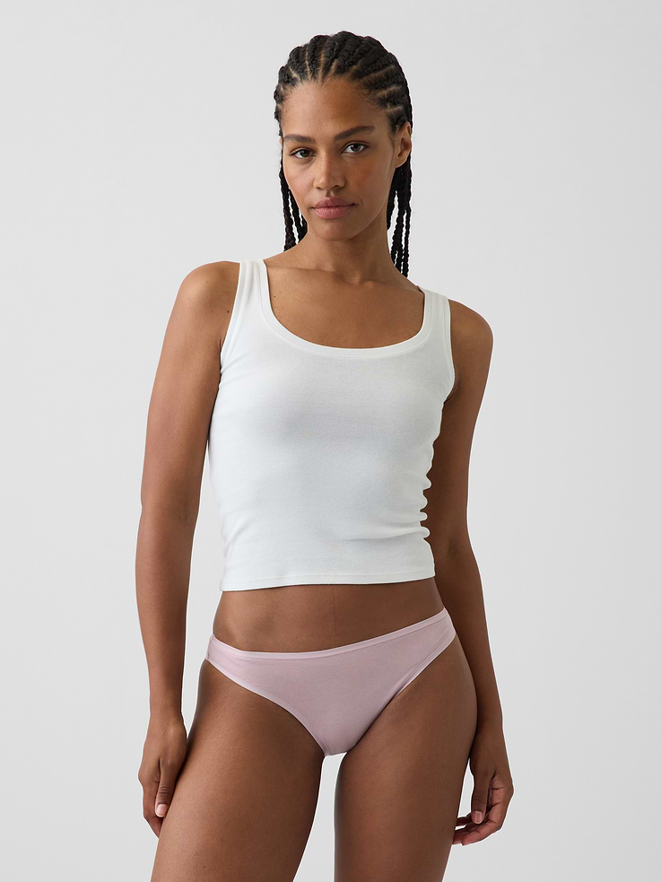 L'image numéro 1 présente Culotte audacieuse en coton biologique extensible PureDouceur