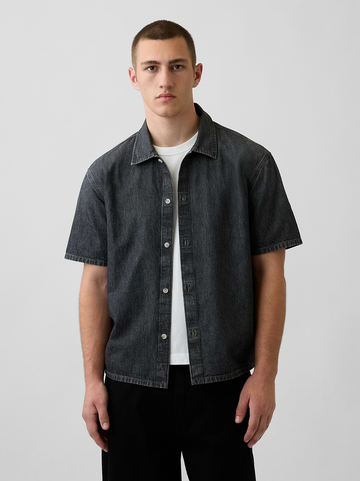 Image number 1 showing, Denim Relaxed Shirt