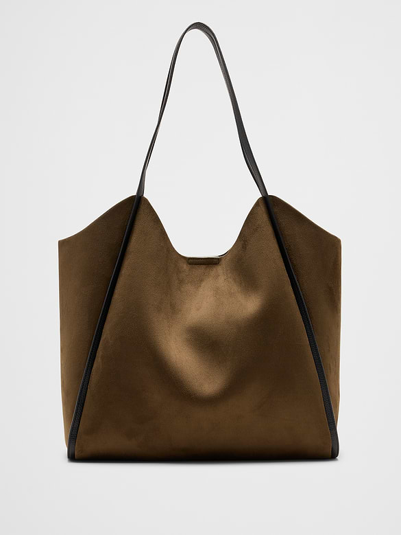 Vegan Leather Modern Bucket Tote