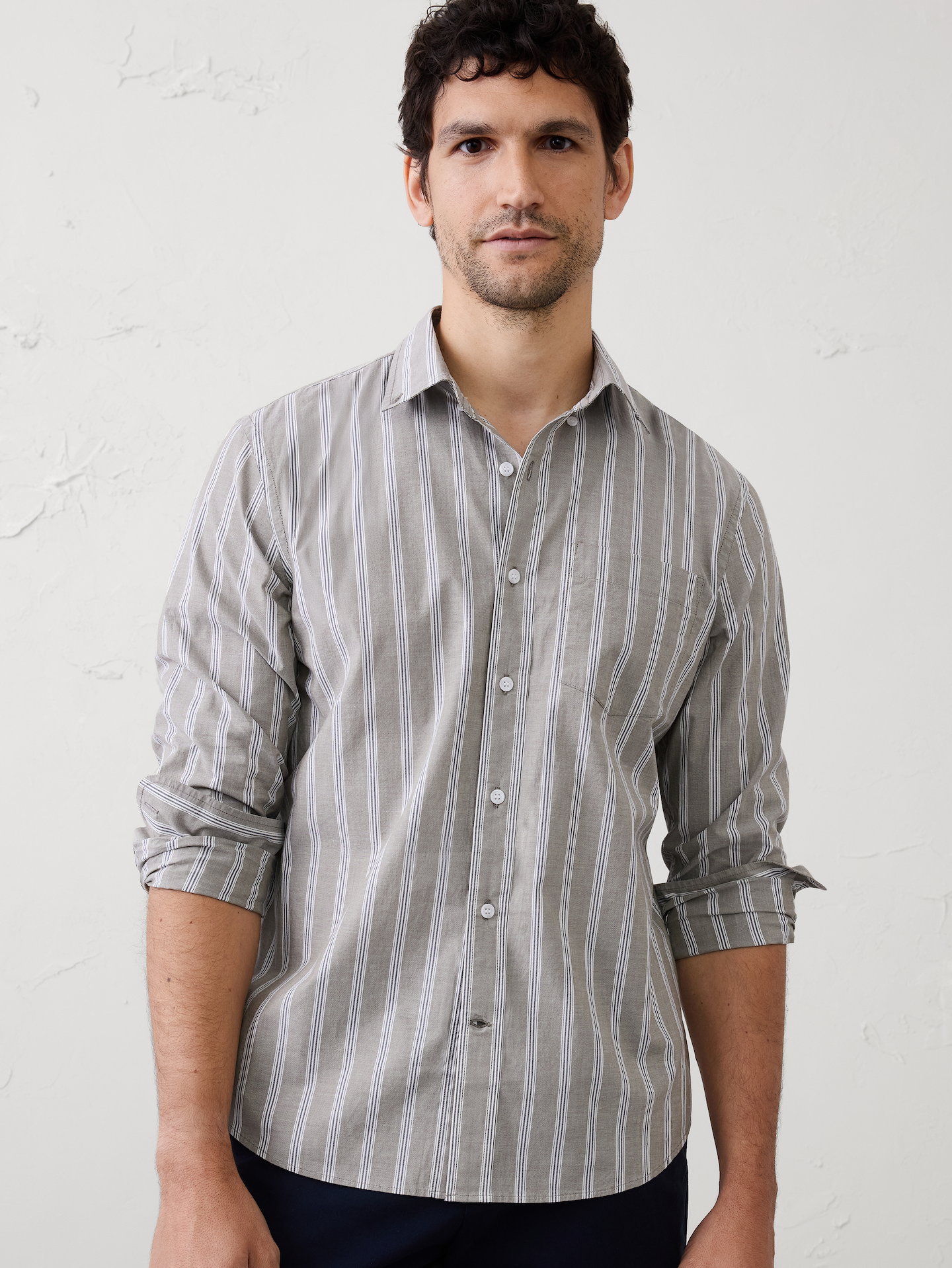 Image number 1 showing, Standard-Fit Softwash Cotton Shirt