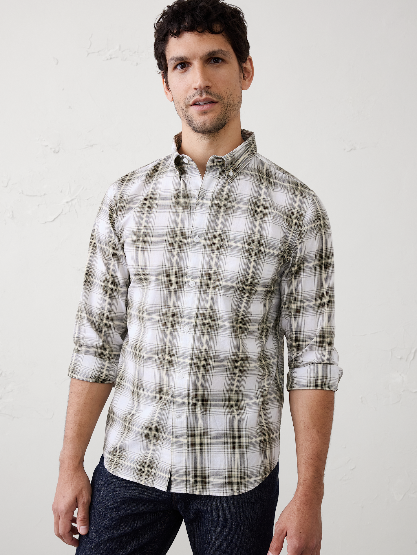 Image number 1 showing, Slim-Fit Softwash Cotton Shirt